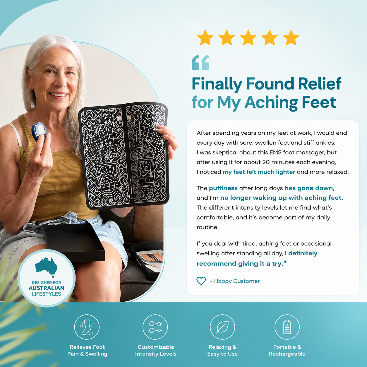 Nulan™ EMS Foot Massage Mat